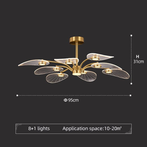 Lustre moderne LED en forme de pétale Akimera - vue 7 sur 7