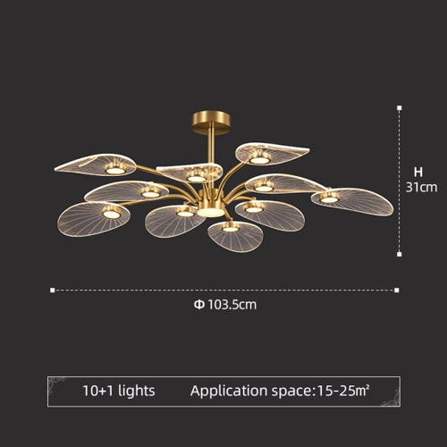 Lustre moderne LED en forme de pétale Akimera - vue 8 sur 7