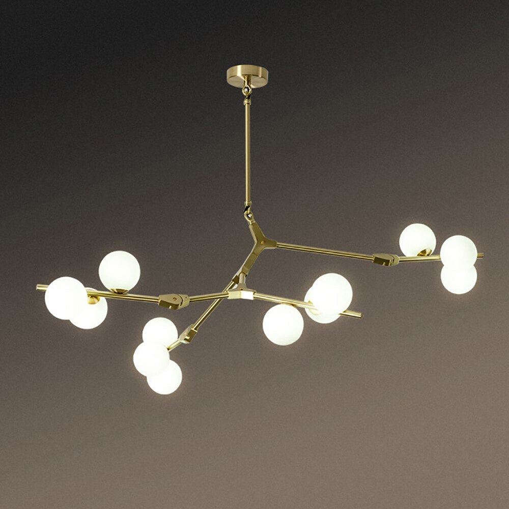 Lustre moderne LED style branche colorée et globes Irune - vue 8 sur 15