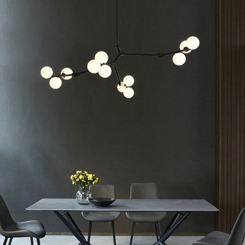 Lustre moderne LED style branche colorée et globes Irune - vue 5 sur 15