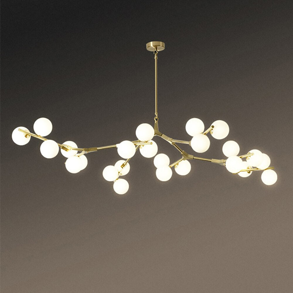 Lustre moderne LED style branche colorée et globes Irune - vue 7 sur 15