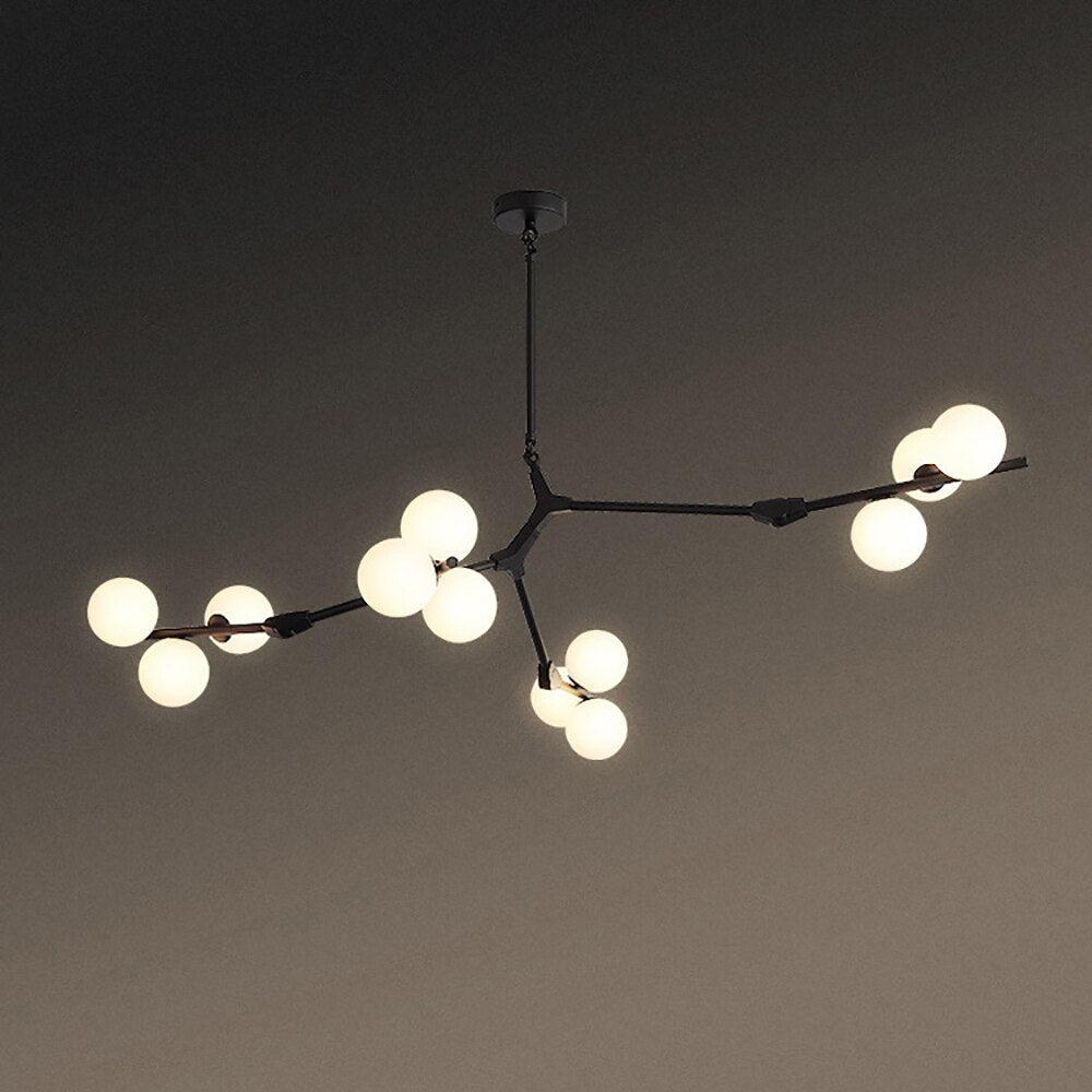Lustre moderne LED style branche colorée et globes Irune - vue 14 sur 15