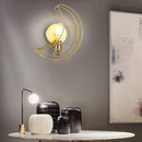 Applique murale design LED en métal doré style Galaxie