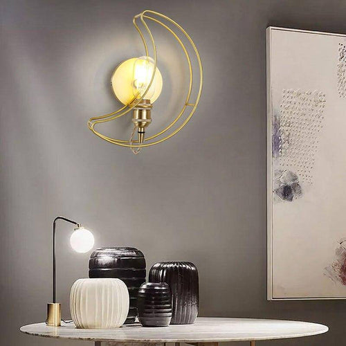 Applique murale design LED en métal doré style Galaxie - vue 4 sur 6
