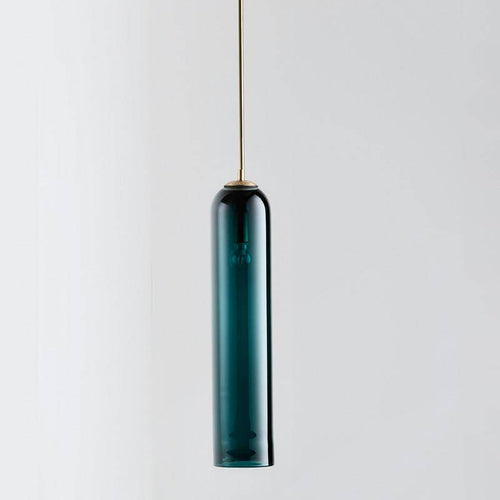 Suspension design à LED en verre fondu coloré Loft - vue 6 sur 6