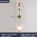 Applique murale design à LED dorée avec tige doré et verre Nordic