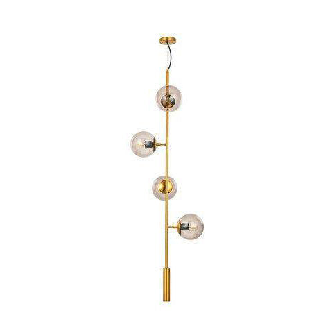 Lustre design LED en métal avec plusieurs boules en verre rétro - vue 6 sur 6