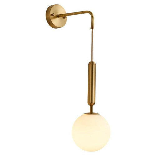 Applique murale design LED dorée avec boule en verre Shadow - vue 4 sur 4
