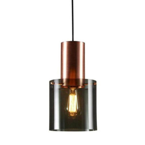 Suspension design à LED avec abat-jour cylindrique en verre Loft - vue 6 sur 6