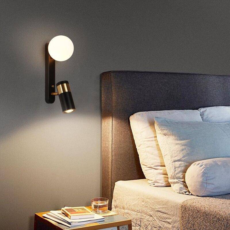Applique murale design à LED noire et dorée avec boule en verre Light - vue 5 sur 6