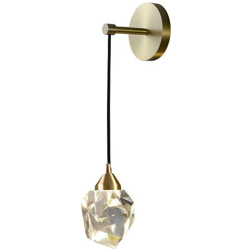 Applique murale design à LED avec abat-jour en verre style Diamant - vue 3 sur 3