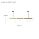 Lustre design LED doré avec bandeau lumineux Shadow