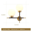 Applique murale design LED dorée avec boule en verre Wall