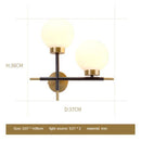 Applique murale design LED dorée avec boule en verre Wall