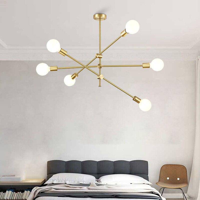 Lustre LED design en métal doré et boules en verre Light - vue 6 sur 8