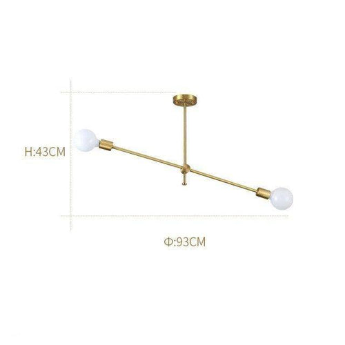 Lustre LED design en métal doré et boules en verre Light
