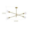 Lustre LED design en métal doré et boules en verre Light