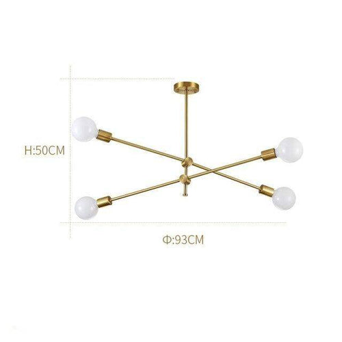 Lustre LED design en métal doré et boules en verre Light - vue 5 sur 8