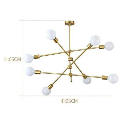 Lustre LED design en métal doré et boules en verre Light - vue 9 sur 8