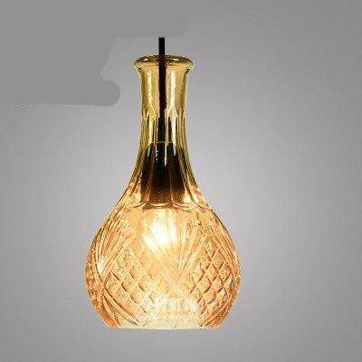 Suspension rétro LED en verre style Cognac - vue 5 sur 6