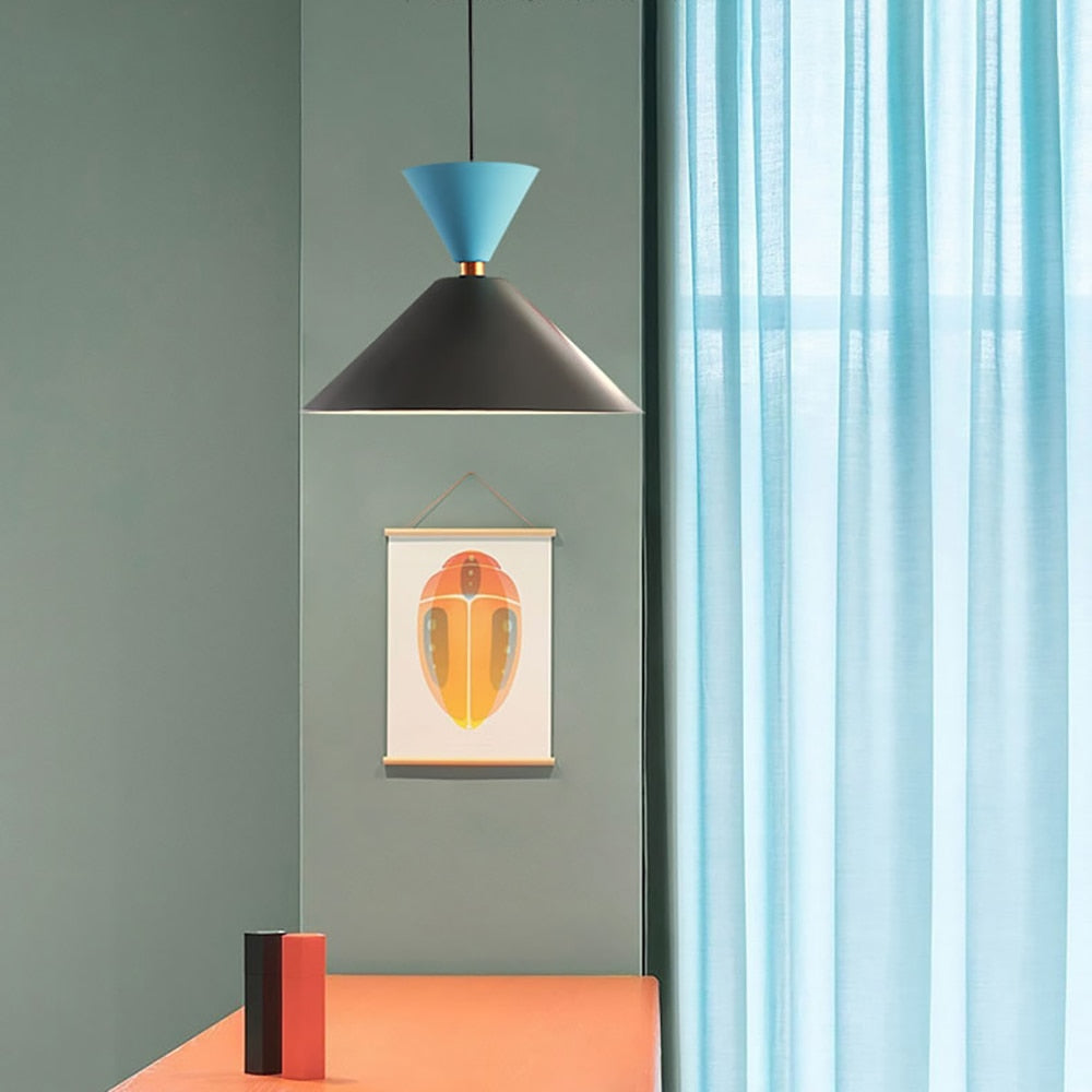 Suspension design LED avec abat-jour nordic coloré Topaz - vue 5 sur 10