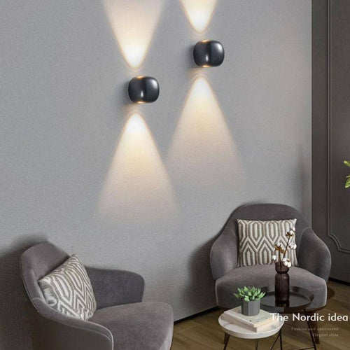 Applique murale design LED sphère en métal Coffee - vue 3 sur 7