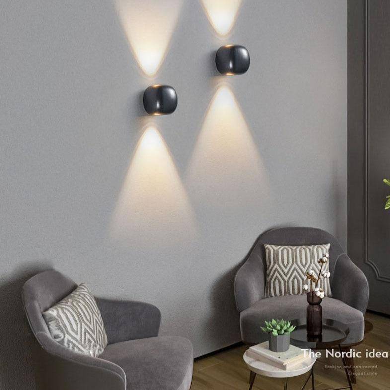 Applique murale design LED sphère en métal Coffee - vue 2 sur 7