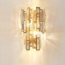Applique murale design à LED en verre cristal doré