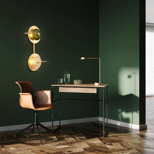 Applique murale design à LED avec disque et verre cristal Hôtel - vue 3 sur 8