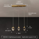 Lustre moderne LED avec larme en cristal Tyana