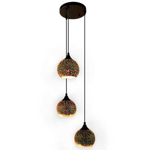 Suspension moderne en verre multicolore 3D Kaili - vue 14 sur 17