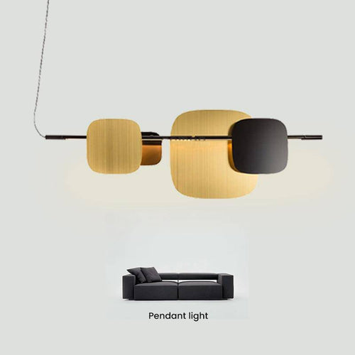 Applique murale design à LED avec plusieurs carrés arrondi en métal Loft - vue 6 sur 7