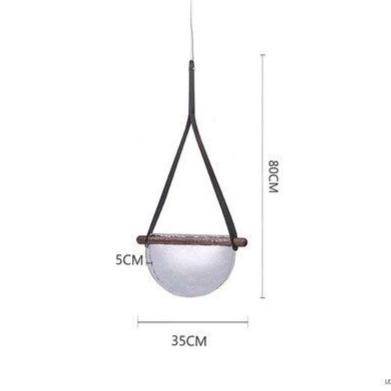 Suspension design LED demi-cercle verre Creative - vue 6 sur 8