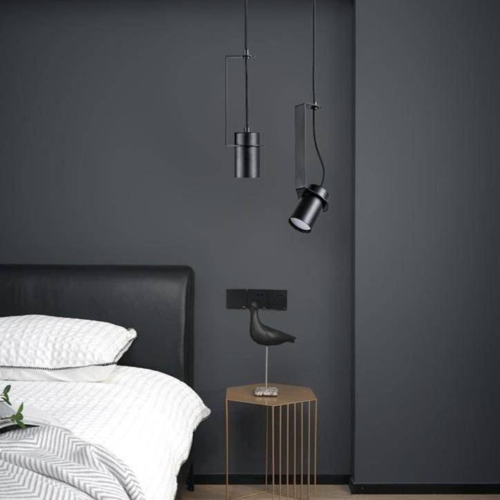 Suspension design à LED avec cylindre en métal au style Industriel - vue 4 sur 14