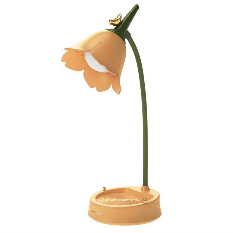 Lampe à poser LED en métal coloré style fleurs - vue 6 sur 7