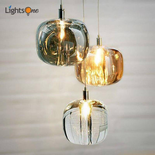 Suspension design à LED avec abat-jour en verre Creative - vue 6 sur 17