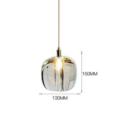 Suspension design à LED avec abat-jour en verre Creative - vue 15 sur 17
