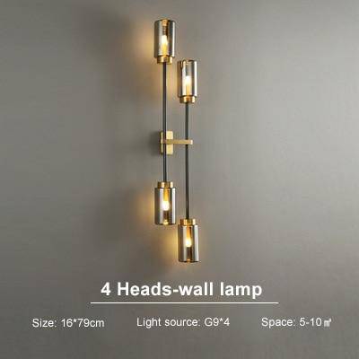 Applique murale design à LED avec abat-jour cylindre en verre Loft - vue 5 sur 6