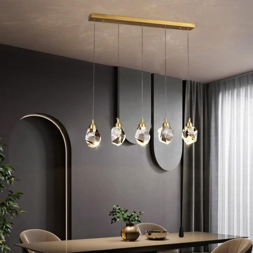 Lustre moderne LED avec larme en cristal Tyana - vue 4 sur 5