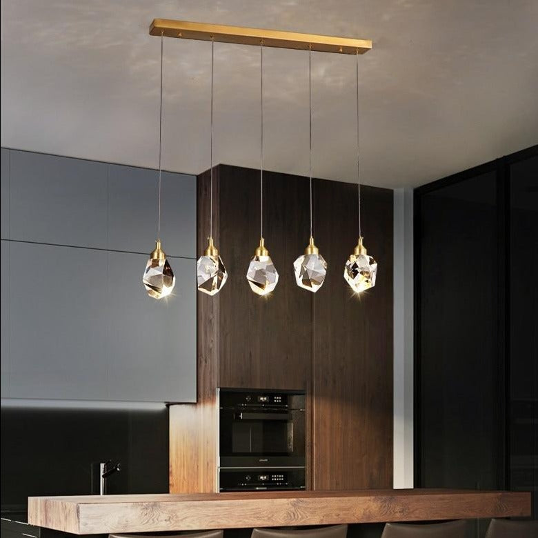 Lustre moderne LED avec larme en cristal Tyana - vue 2 sur 5