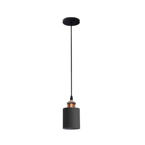 Suspension design à LED avec abat-jour cylindre en métal Loft - vue 8 sur 8