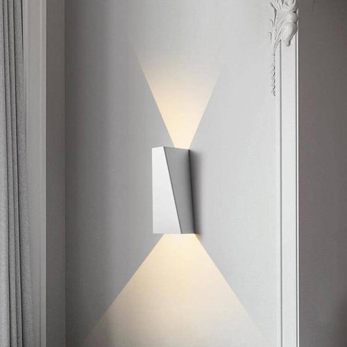 Applique murale design à LED en métal brossé style géométrique - vue 5 sur 18