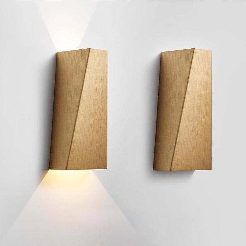 Applique murale design à LED en métal brossé style géométrique - vue 6 sur 18