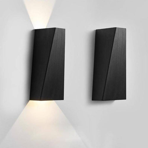 Applique murale design à LED en métal brossé style géométrique - vue 14 sur 18