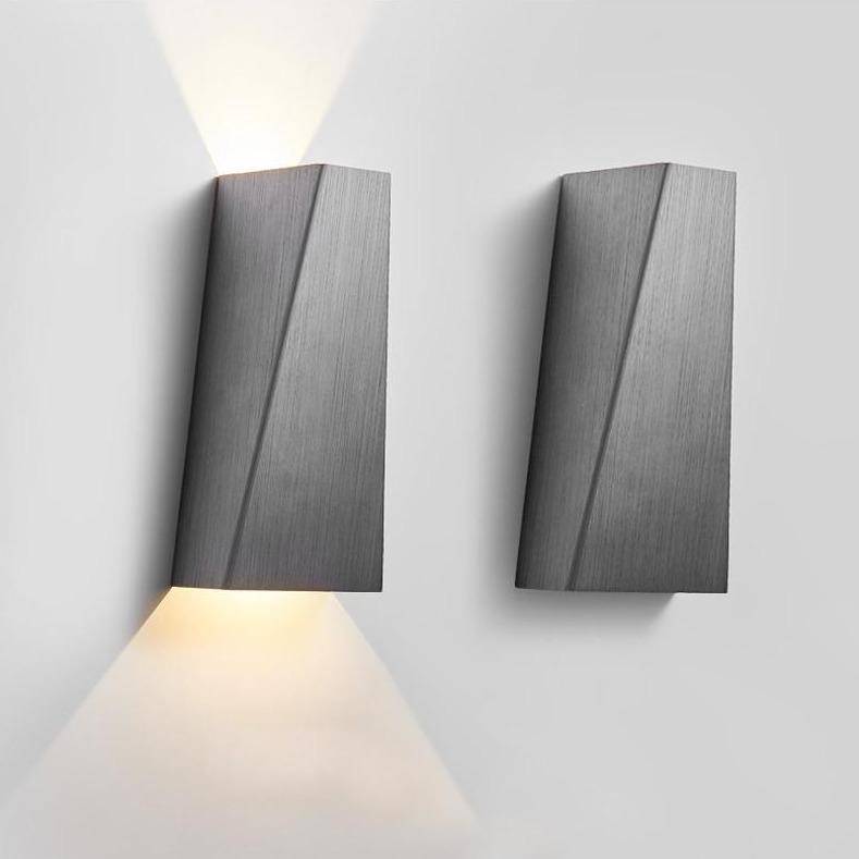 Applique murale design à LED en métal brossé style géométrique - vue 8 sur 18