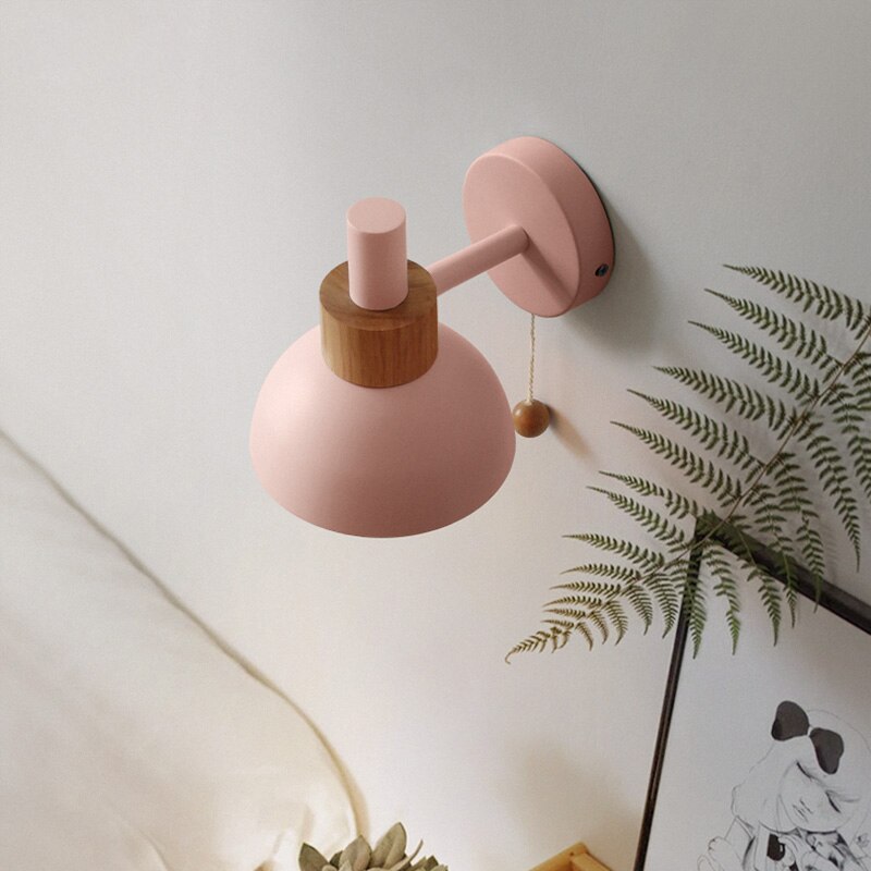 Applique murale scandinave LED en bois colorée Vivale - vue 3 sur 8