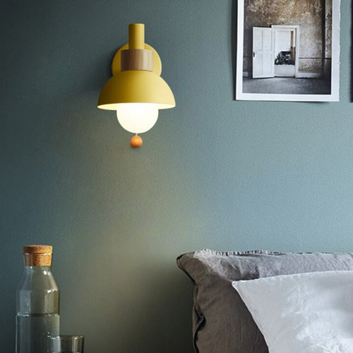 Applique murale scandinave LED en bois colorée Vivale - vue 7 sur 8