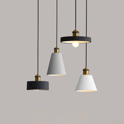 Suspension design à LED en métal avec abat-jour minimaliste Loft - vue 7 sur 25