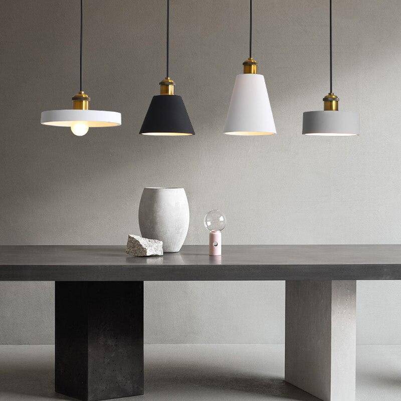 Suspension design à LED en métal avec abat-jour minimaliste Loft - vue 4 sur 25