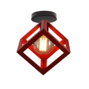 Plafonnier design à LED avec cage en métal coloré Loft